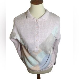 Vintage 80s Knit Collared Sweater